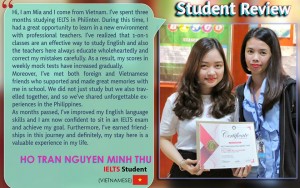 CẢM NHẬN HỌC VIÊN HỒ TRẦN NGUYỄN MINH THƯ 