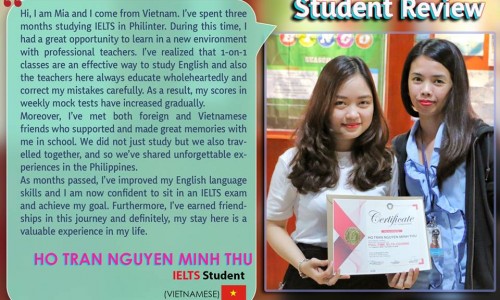 CẢM NHẬN HỌC VIÊN HỒ TRẦN NGUYỄN MINH THƯ 