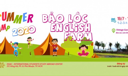 Trại hè tiếng Anh BẢO LỘC ENGLISH FARM 2020: TIẾNG ANH – DU LỊCH – NÔNG TRẠI